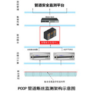 大口徑pccp管道泄漏監(jiān)測系統(tǒng)方案采用分布式光纖傳感技術(shù)對PCCP管斷絲檢測，管線泄露檢測，管道應(yīng)變形變監(jiān)測，具有防開挖功能，另外使用電學(xué)式傳感器水聽器、高頻壓力傳感器套件對管線進(jìn)行水錘漏損、滲漏監(jiān)測，整套pccp管道泄漏監(jiān)測系統(tǒng)可以實現(xiàn)實時在線、全生命周期的管道健康監(jiān)測，實現(xiàn)與物理水利、水網(wǎng)同步仿真運行、虛實交互、迭代優(yōu)化。